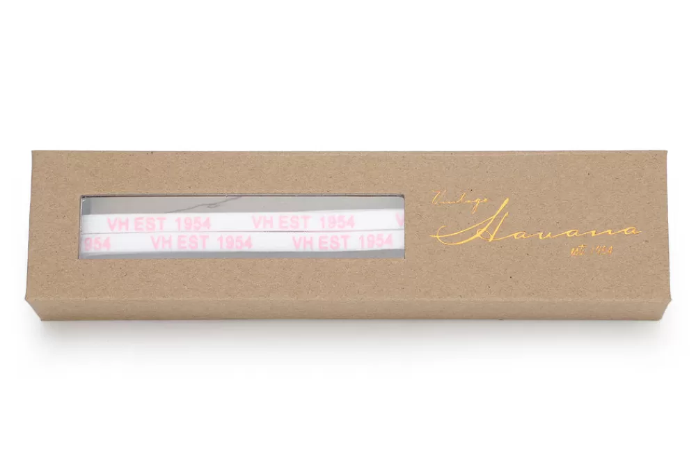 Vintage Havana WHITE PINK GOLD TIP LACES