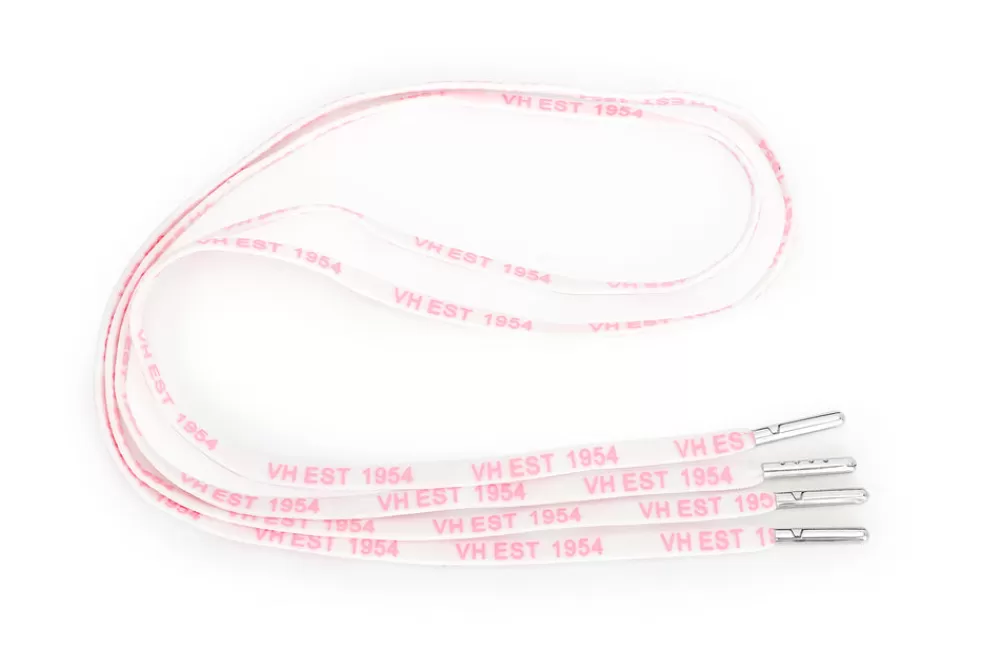 Vintage Havana WHITE PINK SILVER TIP LACES